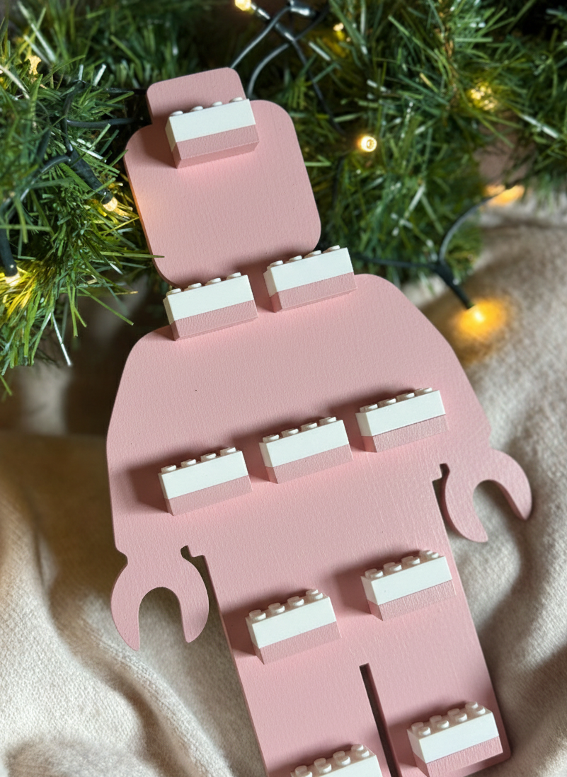 Figure-shaped shelf (compatible with LEGO®)