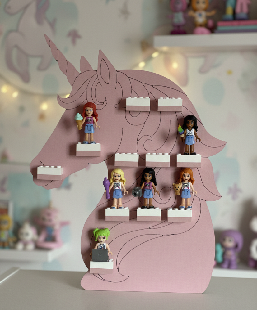 Unicorn - Minifigure Display Shelf Compatible with LEGO® & LEGO Friends®)