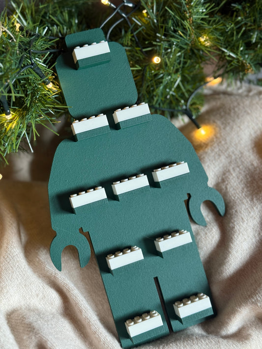 Figure-shaped shelf (compatible with LEGO®)