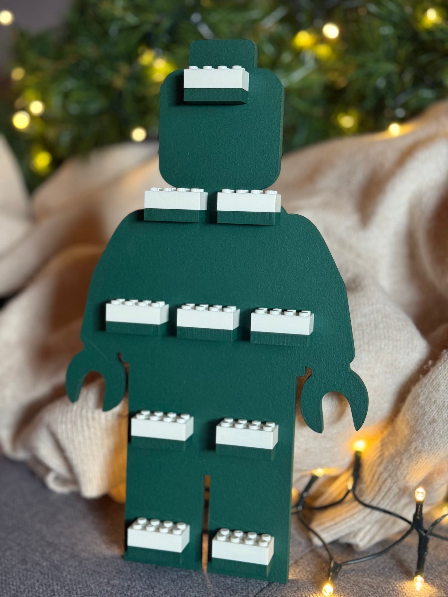 Figure-shaped shelf (compatible with LEGO®)