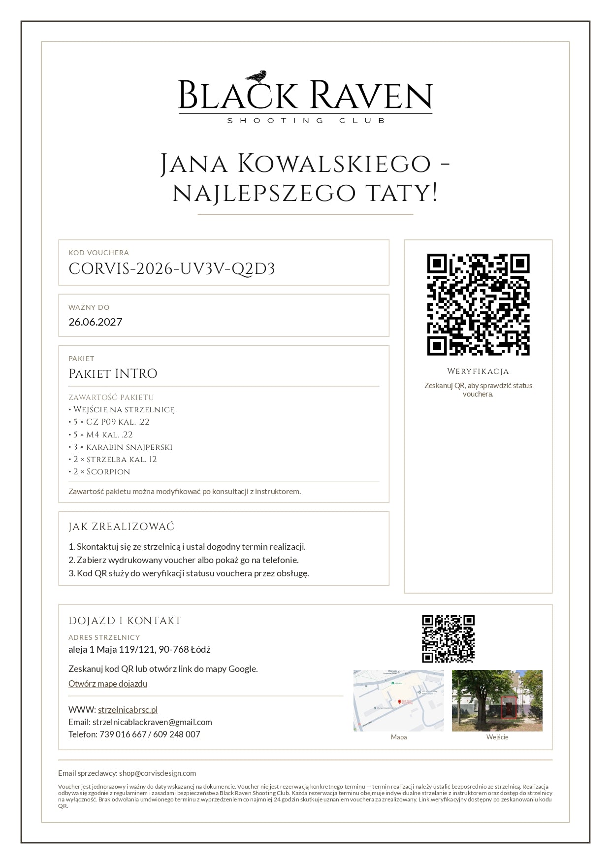 Voucher na Strzelnicę Black Raven Shooting Club