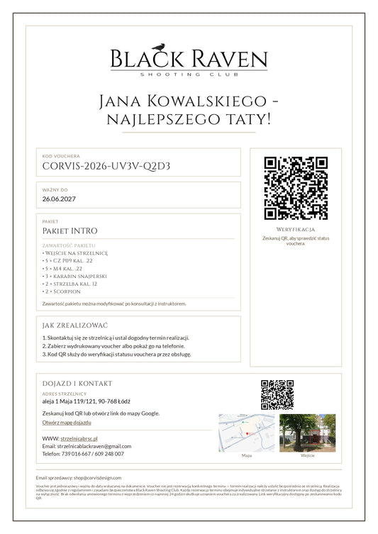 Voucher na Strzelnicę Black Raven Shooting Club
